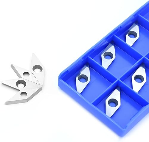 Miniatura 10 de Cortador de repuesto de carburo de diamante para torneado de madera, 10 x 28 - Dia4.0.118 in con cortador de carburo indexable de punta afilada se