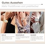 Damen Schrittzähler Uhr,Wasserdicht Fitness Tracking Digitale Uhr,Ohne Bluetooth und APP,Seniorenuhr mit Schrittzähler Kalorienzähler,Sportuhr zum Gehen/Laufen (Roségold, Damen)