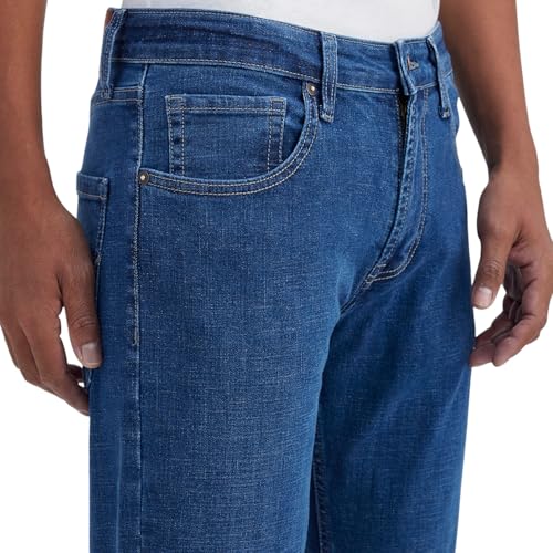 Image of Pepe Jeans Men's Straight Fit Jeans|Mid Rise |Stretchable Fabric| Jeans for Men | Available in Plus Size