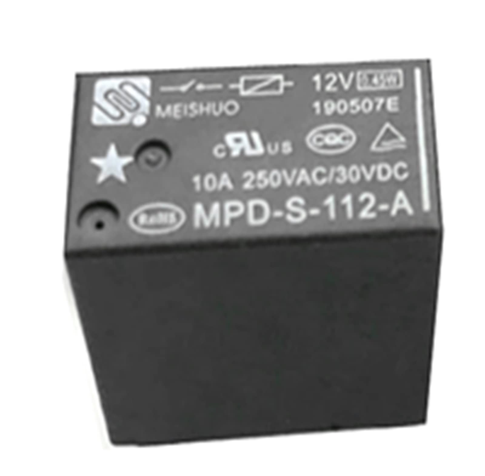 Relais MPD-S-112-A d'origine 12V compact 4 broches à haute capacité thermique 5A 10A