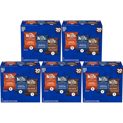 Image of Kettle Brand Potato Chips Variety Pack, 1 Oz, 20 Ct (Pack of 5)
