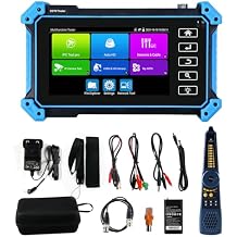 Upgraded 8K IP Camera Tester with PoE, WANLUTECH CCTV Tester CVI TVI AHD Analog 4K IP Camera Tester 5.4inch Touchscreen Cable Tracer RJ45 Cable TDR Tester RS485 HDMI in VGA in IPC-5100C Plus