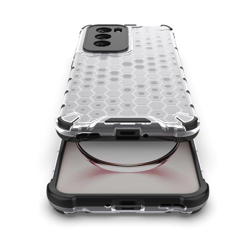 Image of Plastic Bumper Back Case Cover for Oppo Reno 12 5G (Transparent)