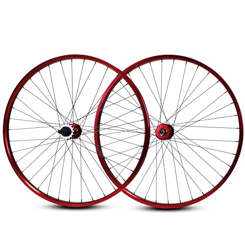 Throne Cycles Wheelset – 29” & XL 27.5” in Regular and 144 Styles. Some Have a disc hub Setup, While Others are Designed for V-Brakes. (Anodized Red, 29