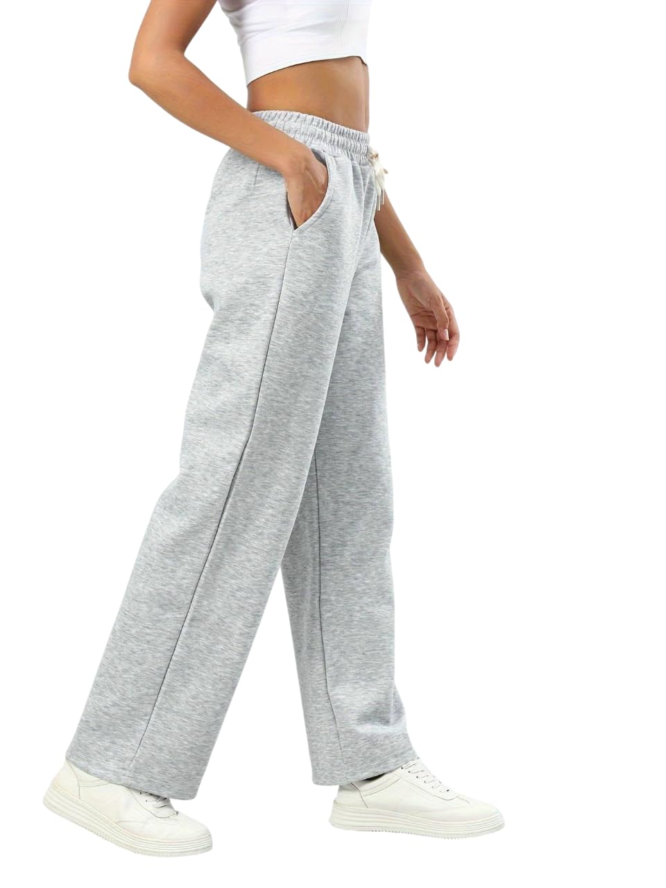 irondye Solid Cotton Blend Women Sweatpants Athleisure Track Pant Joggers-picture-28