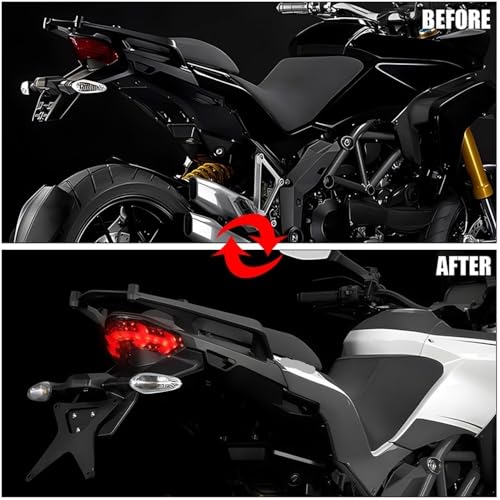 Feu arrière de moto Multistrada 1200 2011 2012 avec clignotant défilant et stop DRL