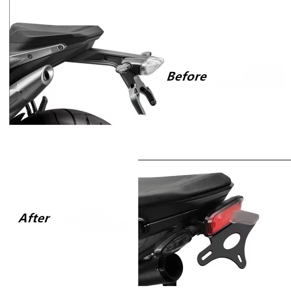 ZHUOWU 790 Duke Support Plaque Moto Court avec Éclairage LED pour 790Duke 2018-2024 890 Duke R 2020-2023 890Duke GP 2022