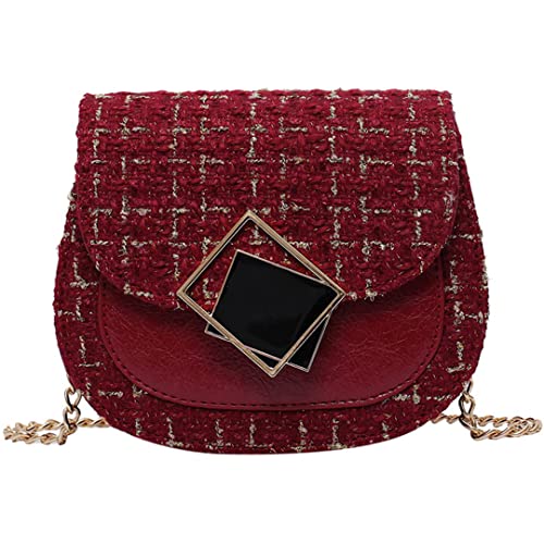 Bolsa de Mensajero para Mujer Correa Bolso Blanco Crossbody Cadena Hombro Mini Barra de Navidad Crossbody Cover