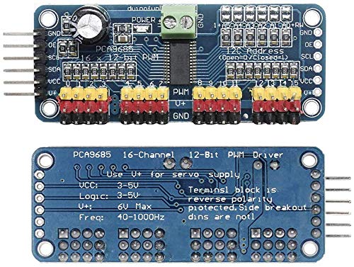 Image of REES52 5pcs SG90 9G Micro Servo Motor with PCA9685 16 Channel 12 Bit PWM Servo Motor Driver IIC Module for Arduino Raspberry Pi RC Robot Arm Helicopter Airplane Remote Control