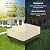 SunPatio Patio Furniture Covers, 600D Waterproof Rectangular/Oval Dining Table and Chairs Cover, All-Weather Protection Outdoor Sectional Conversation Set Cover, Beige and Olive, 88"W x 62"D x 28"H