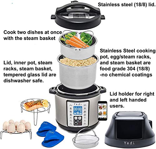Yedi-Tango-2-in-1-Air-Fryer-and-Pressure-Cooker-6-Quart-with-Deluxe-Accessory-kit
