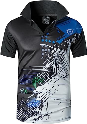 jeansian Men's 3 Packs Ourdoor Sport Quick Dry Polo T-Shirt Tee Tshirt Golf Tennis Bowling Fit LSL1953