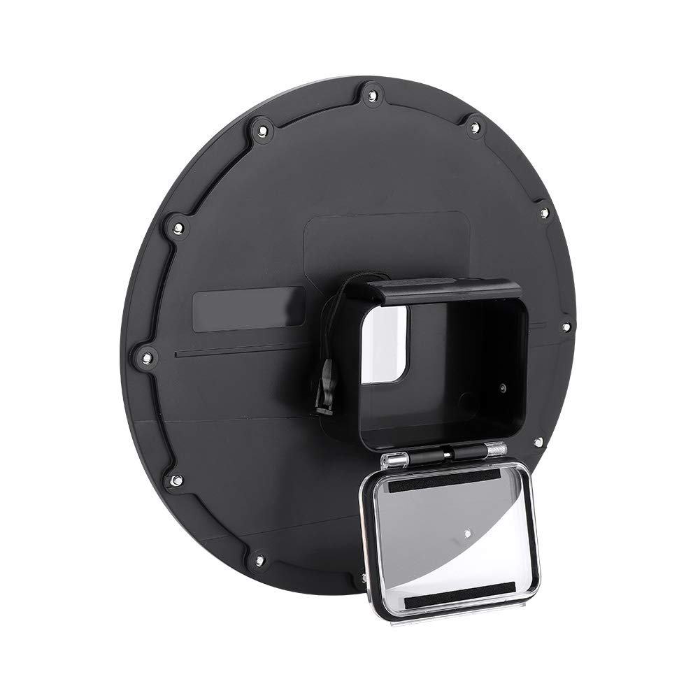 EMUKOEP Carcasa Duradera con Puerto Domo para Cámara 5/6/7, Dispara bajo el Agua con Efecto Ojo de, Ideal para Surfear, Fotografía Aérea, Hecha de PC PMMA, Color Negro + Amarillo