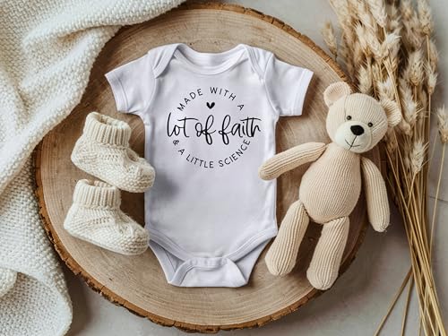 Made With Faith and Science IVF Pregnancy Announcement Infant Bodysuit4