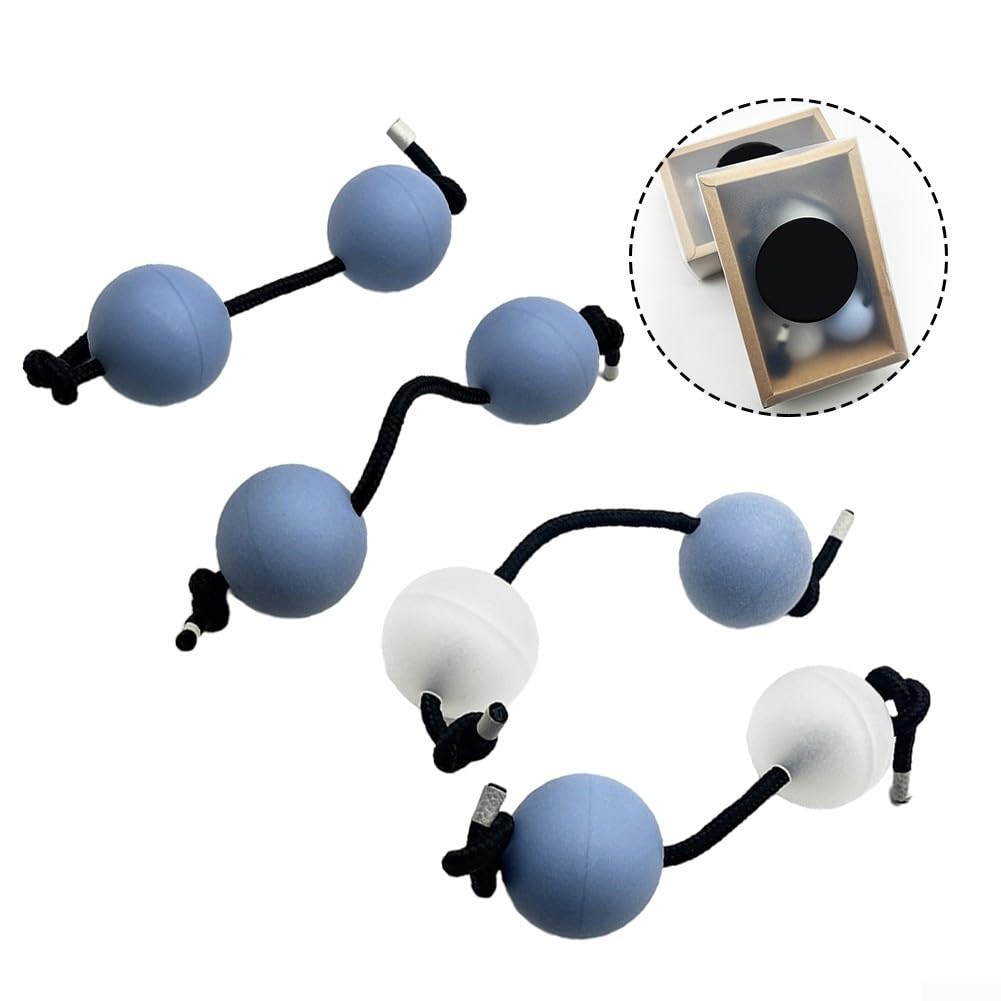 Asalato Sand Egg Afryka Shaker instrument perkusyjny z regulowaną taśmą – 5 cm ABS kulki rytmowe niebiesko-białe do lekcji muzyki (niebieski)