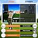 Joogto Golf Simulator Impact Screen for Indoor/Outdoor, Impact Screen Golf Simulator with 28-32 Upgraded Grommets, Self-Restoration Crease Fabric,4mm Thicker Impact Screen with Storage Bag