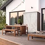dedeco Outdoor-Rückwand Dekor Wand für Garten, Terrasse, als Außenfassade Paneel Motiv: Kunst V7, 300 x 150 cm, wasserfest, robust, Wandverkleidung aus Acrylglas 3D, Glasoptik, einfach renovieren