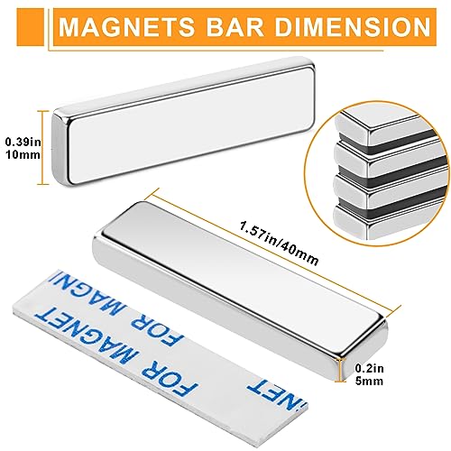 image for MIKEDE 30 Pcs Strong Neodymium Bar Magnets with Epoxy Coating,Waterpro