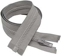 Vista 2 de YaHoGa 2 piezas cremalleras separadoras #5 de 40 pulgadas para coser abrigos y chaquetas, cremallera para chaqueta, cremalleras de plástico moldeado