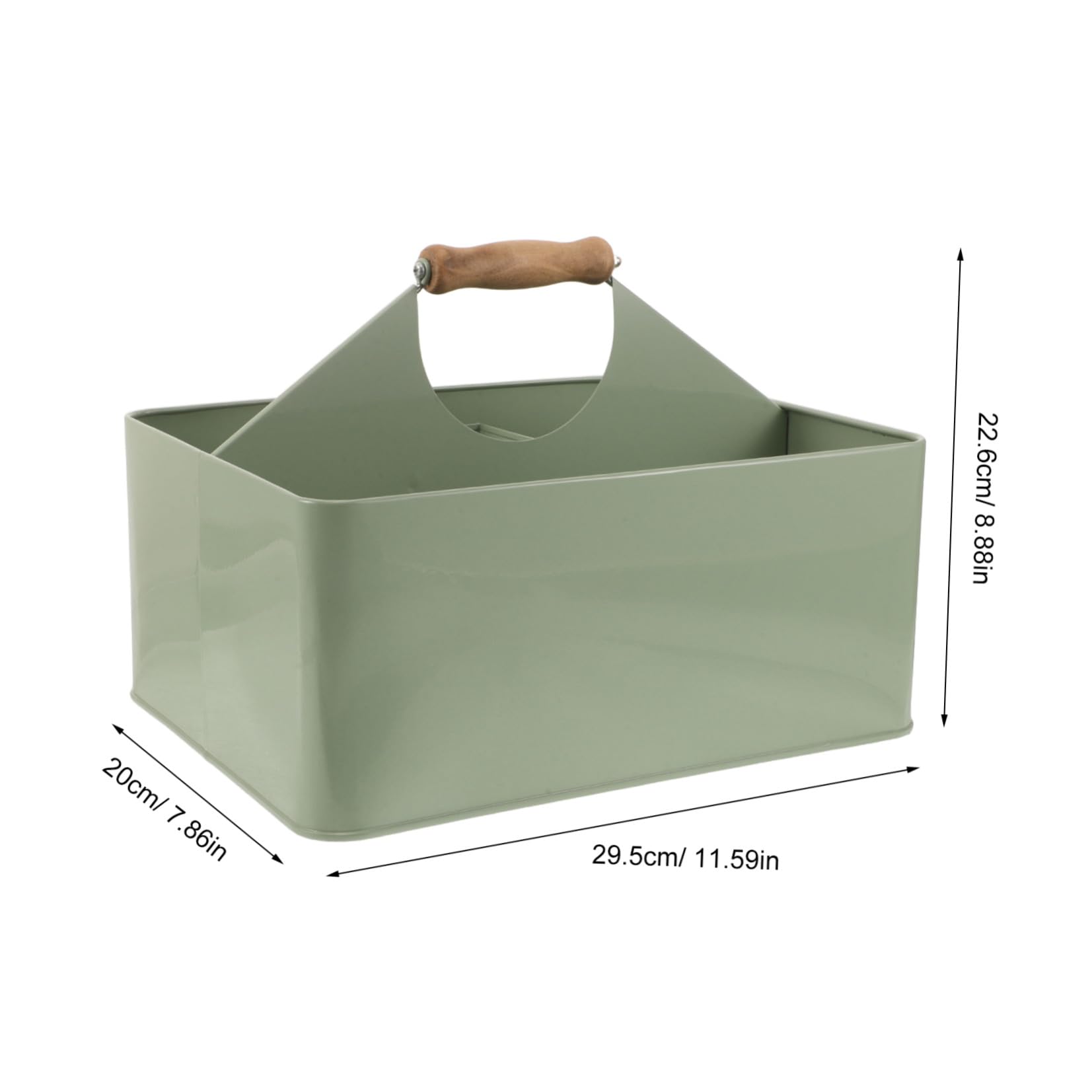 Metall Gartensamen Aufbewahrungsbox mit 4 Fächern und Griff aus Eisen und Bambus 29,5x22,6x20 Cm Grün für Fensterbänke und Pflanztische zur Sicheren und Effizienten Samenlagerung