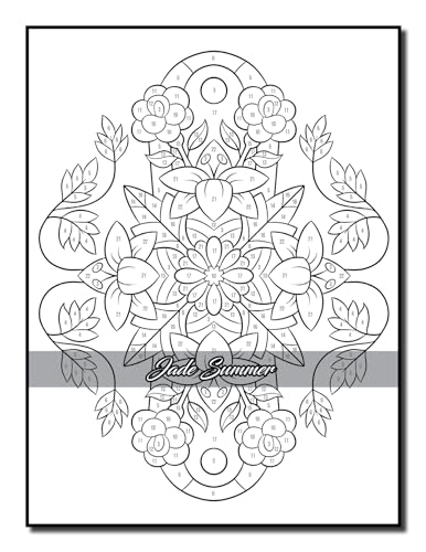 Color by Number Flowers: An Adult Coloring Book with Fun, Easy, and Relaxing Coloring Pages (Color by Number Coloring Books) - Image 39