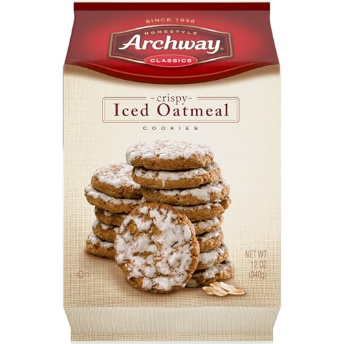 Image of Archway Cookies, Crispy Iced Oatmeal Cookies, 12 Oz