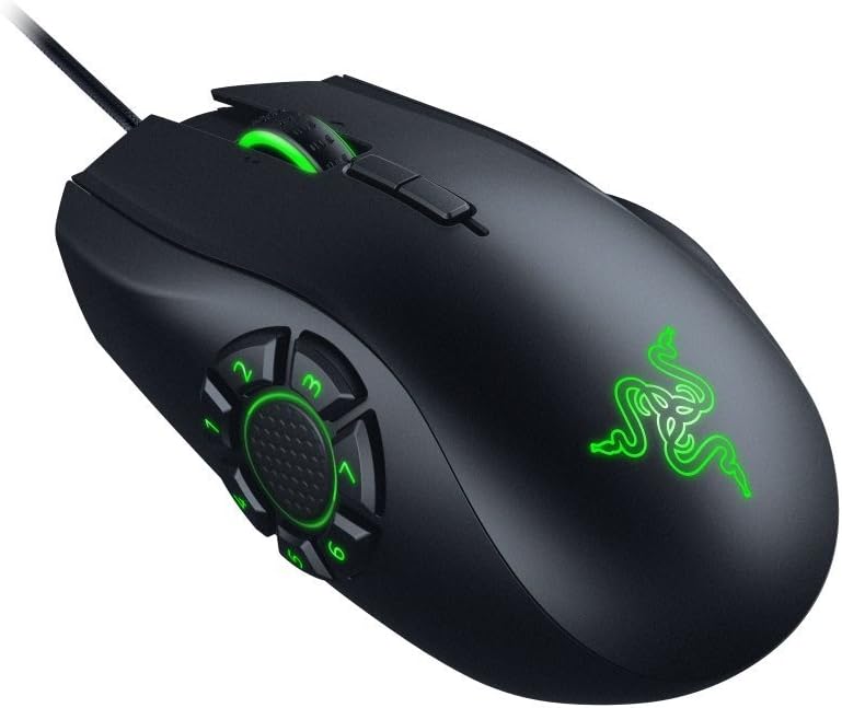 Razer NAGA HEX V2: 7 Button Thumb Grid - 16,000 Adjustable DPI - New Ergonomic Form Factor - MOBA Gaming Mouse