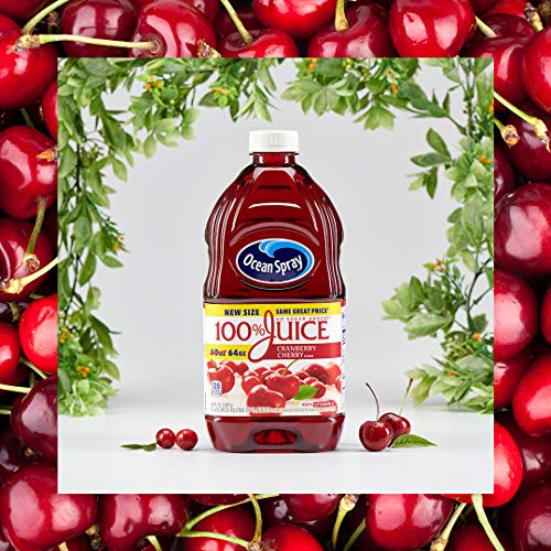 Image of Ocean Spray 100% Juice Cranberry Cherry Juice Blend, 64 Fl Oz Bottle (Pack of 4)
