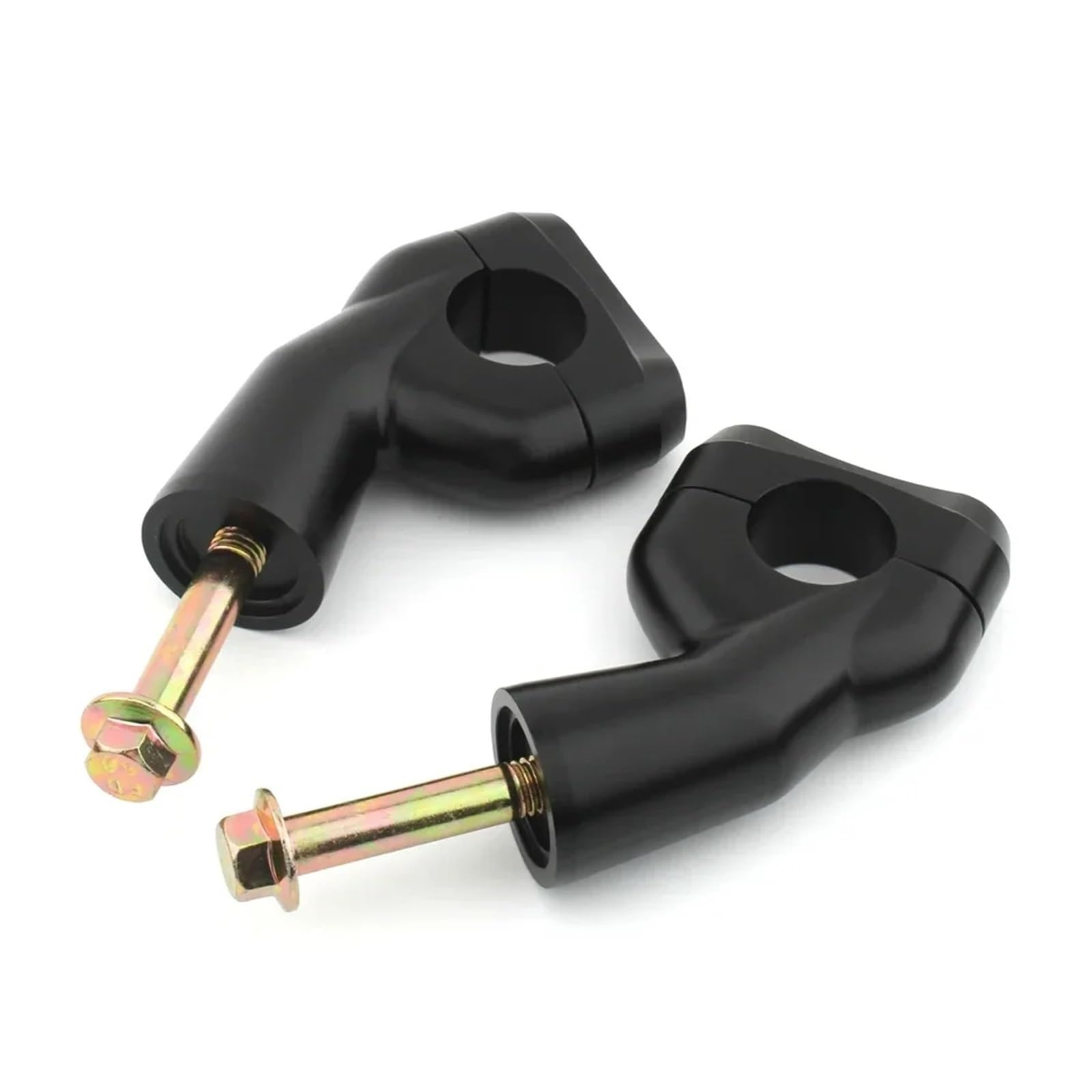 Rialzo Moto Per Triumph Per Bobber Nero Per Bonneville T100 T120 Per Speedmaster Manubrio Riser Morsetti Adattatore Sollevamento 30mm Alluminio Accessori Moto Montaggio Montante Manubrio(Nero)