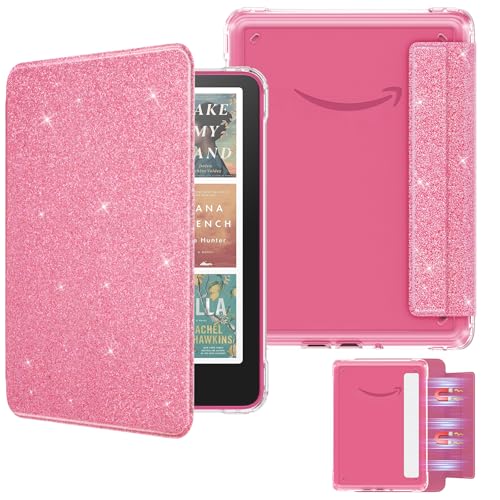 MoKo Magnetic Case for 7" Kindle Paperwhite 12th Gen& Colorsoft,Shiny Pink by MoKo - Used condition - US$16.73