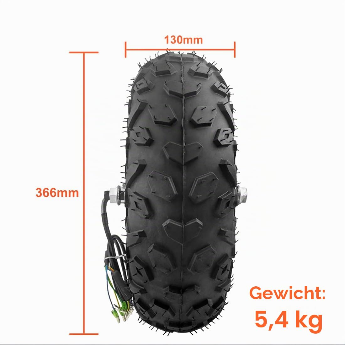 L-faster 36V 48V 350W 500W Schubkarre Wagen Getriebe Nabenmotor Bausatz Gelände 14,5 Zoll Rad