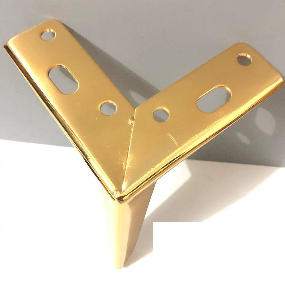 Gambe per mobili, Tavolo Rettangolare Regolabile, scrivania da Pranzo, in Acciaio Resistente, Stile Industriale Moderno, con Viti, Set da 2, Oro, 50 cm/19,7 Pollici