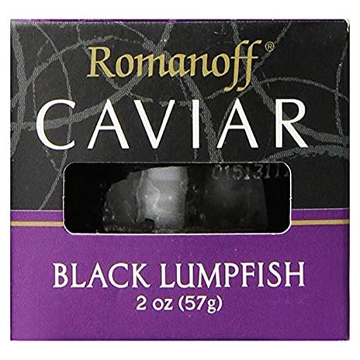 Romanoff Caviar Black Lumpfish, 2 oz, Whole