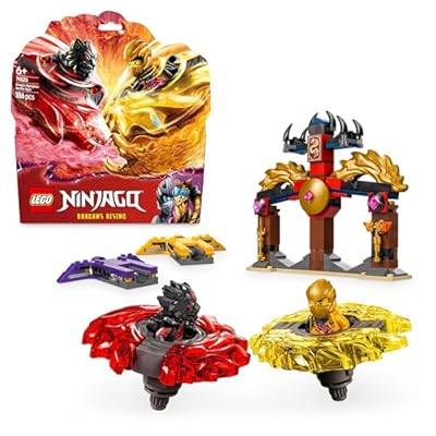 LEGO Ninjago Pack de Combat Spinjitzu du Dragon - Jeu de Construction avec 2 toupies et 2 minifigurines - Idée Cadeau pour garçons et Filles dès 6 Ans Amateurs de la série TV 71826