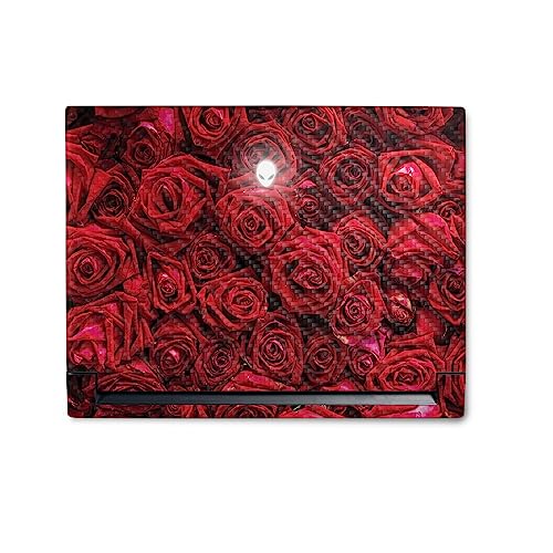 Image of MightySkins Carbon Fiber Skin Compatible With Alienware M18 R1 (2023) Full Wrap Kit - Too Many Roses | Protective Durable Textured Carbon Fiber Finish | Easy To Apply & Change Styles | Made in the USA