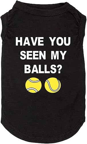 Miniatura 5 de Have You Seen My Ball Dog - Camisetas divertidas con estampado de chaleco para perros pequeños y grandes ropa para cachorros XXL negro01