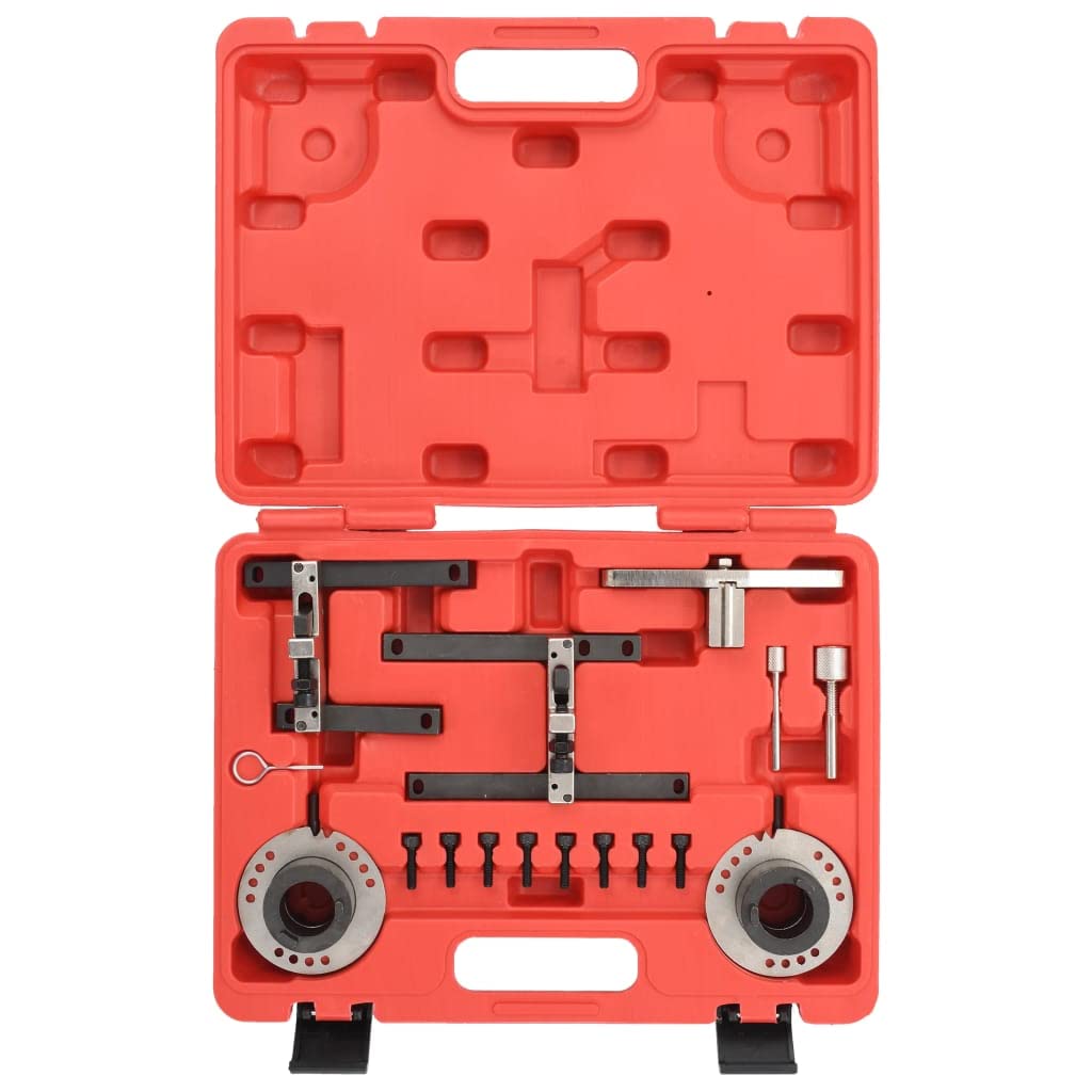 vidaXL Herramientas de Sincronización de Motor 16 Piezas Mecánica Recambios Automóviles Motor Vehículo Coche Taller Bricolaje Ferretería Mantenimiento