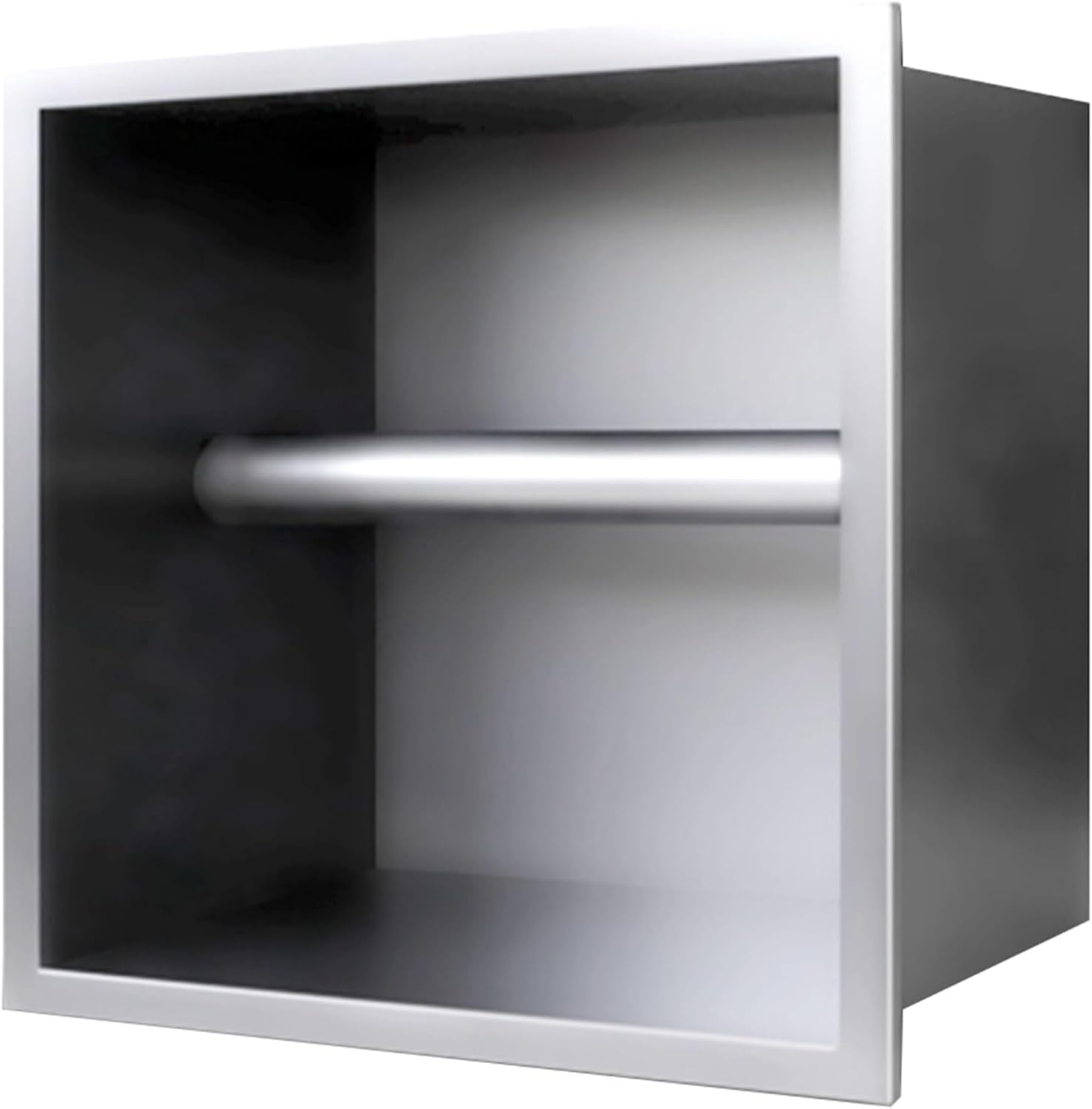 304 Stainless Steel Shower Niche, Wet Room Alcove Recessed, Waterproof Storage Bathroom Shelves, Shampoo Toiletry Paper Towel Holder/Trash Can + Toilet Brush Or,Red-E,Red-D