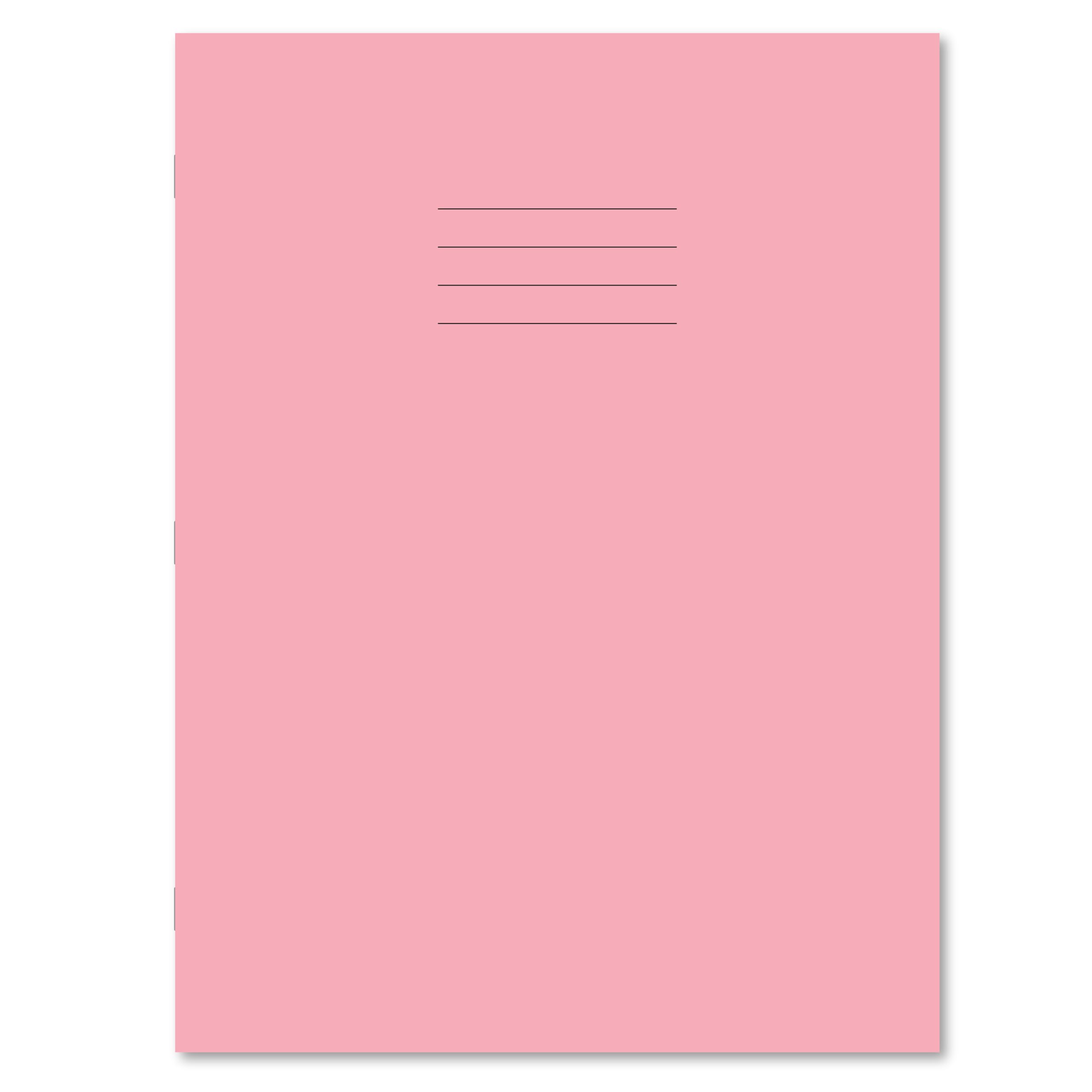 Hamelin Pink A4+ Exercise Books 50 Pack, 80 Page Books, 12mm Ruled with Margin School Notebooks โ image 1