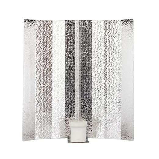 Weedness Hammerschlag Reflektor Lampe 47x47 cm mit E40 Fassung für NDL & MHL Leuchtmittel - Pflanzenlampe Grow NDL Natriumdampflampe Lampe 400w 600w 250w