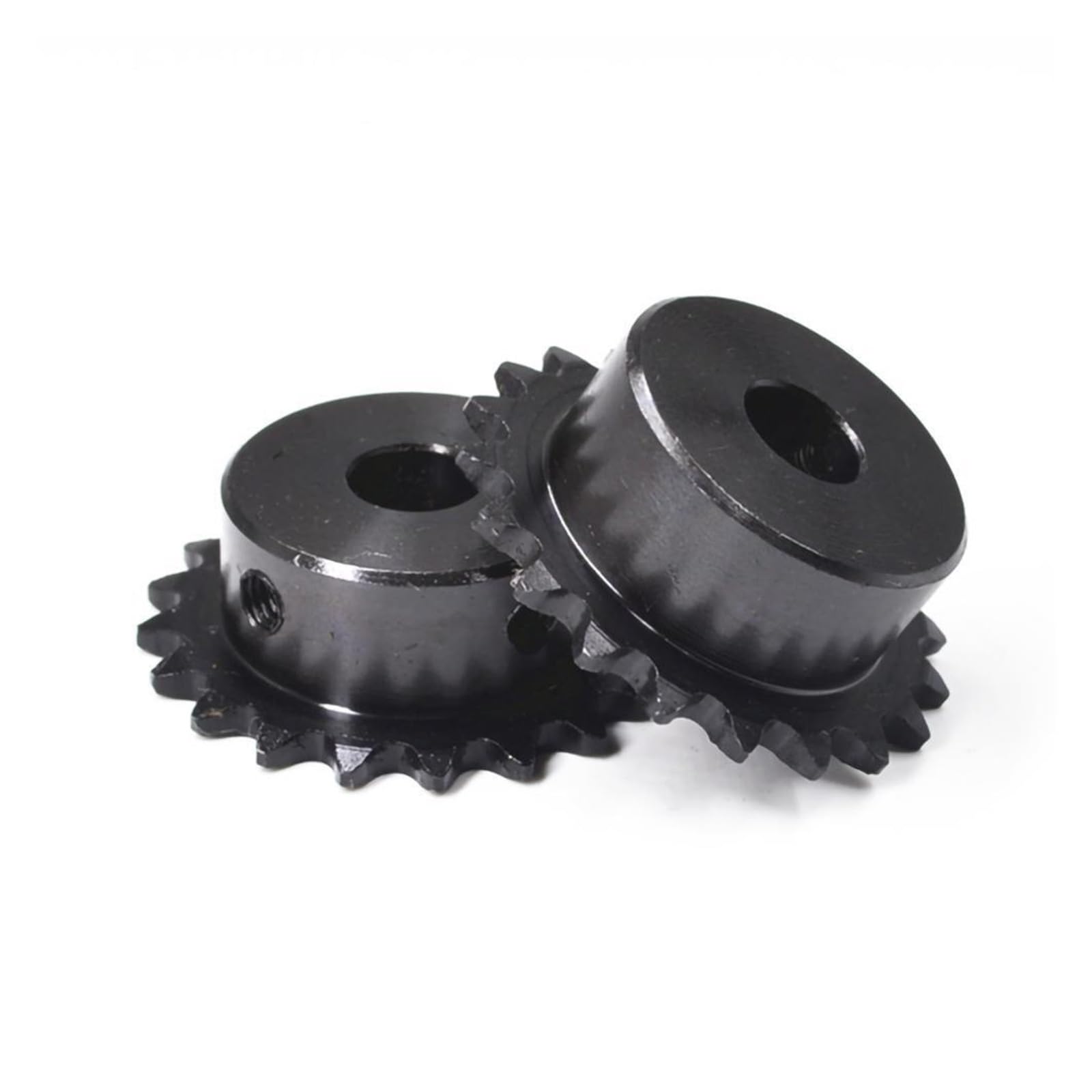Bevel Gear Pinion Hardware Mechanical 04C 15Teeth - 30 Teeth Sprocket Wheel Bore 14mm 45# Steel Industrial Chain Gear with Top Wire Motor Chain Drive(04C-18 Teeth)