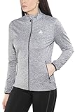 Odlo Damen ALAGNA Midlayer mit durchgehendem Reißverschluss, Grey Melange, XS