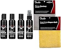 Four-step kit contains one bottle of each Fender Custom Shop Guitar Care product: Cleaner, Polish, Quick Clean and Fingerboard Remedy These high-grade carnauba formulations contain no silicones, resins, polymers, bonding agents or alcohol Fingerprint...