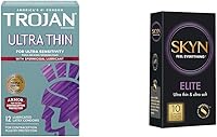 Vista 1 de Trojan Condón Sensibilidad Ultra Delgada 12 Condones y SKYN Elite 10 Condones
