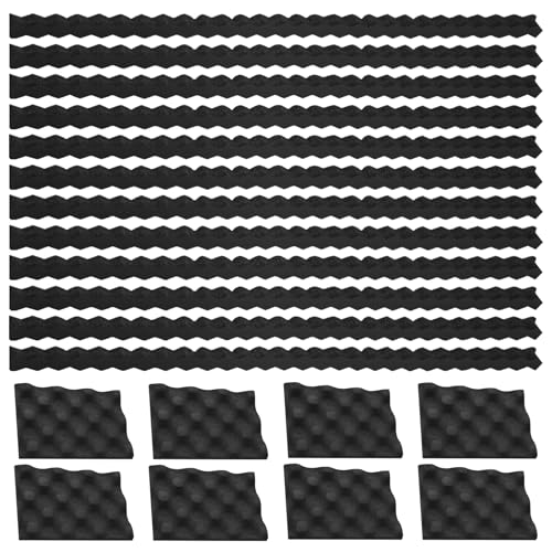 Maasechs 20 Pcs Foam Speaker Ring Kit 1 Thick Self Adhesive Speaker Ring Baffle Include 12 Acoustic Foam Strips 8 Wave Reflection Pads Fits 1 to 6 x 9 Waterproof Improves Sound Reduces Vibration