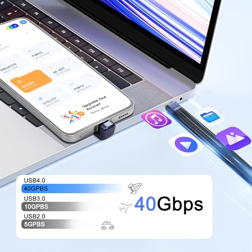 SinLoon 40 Gbit/s USB4 Typ C Verlängerungskabel 240 W 8K PD Schnellladung USB C auf USB C U-förmiges flaches ultradünnes FPC-Datenkabel geeignet für Laptops und Mobiltelefone – Bild 3