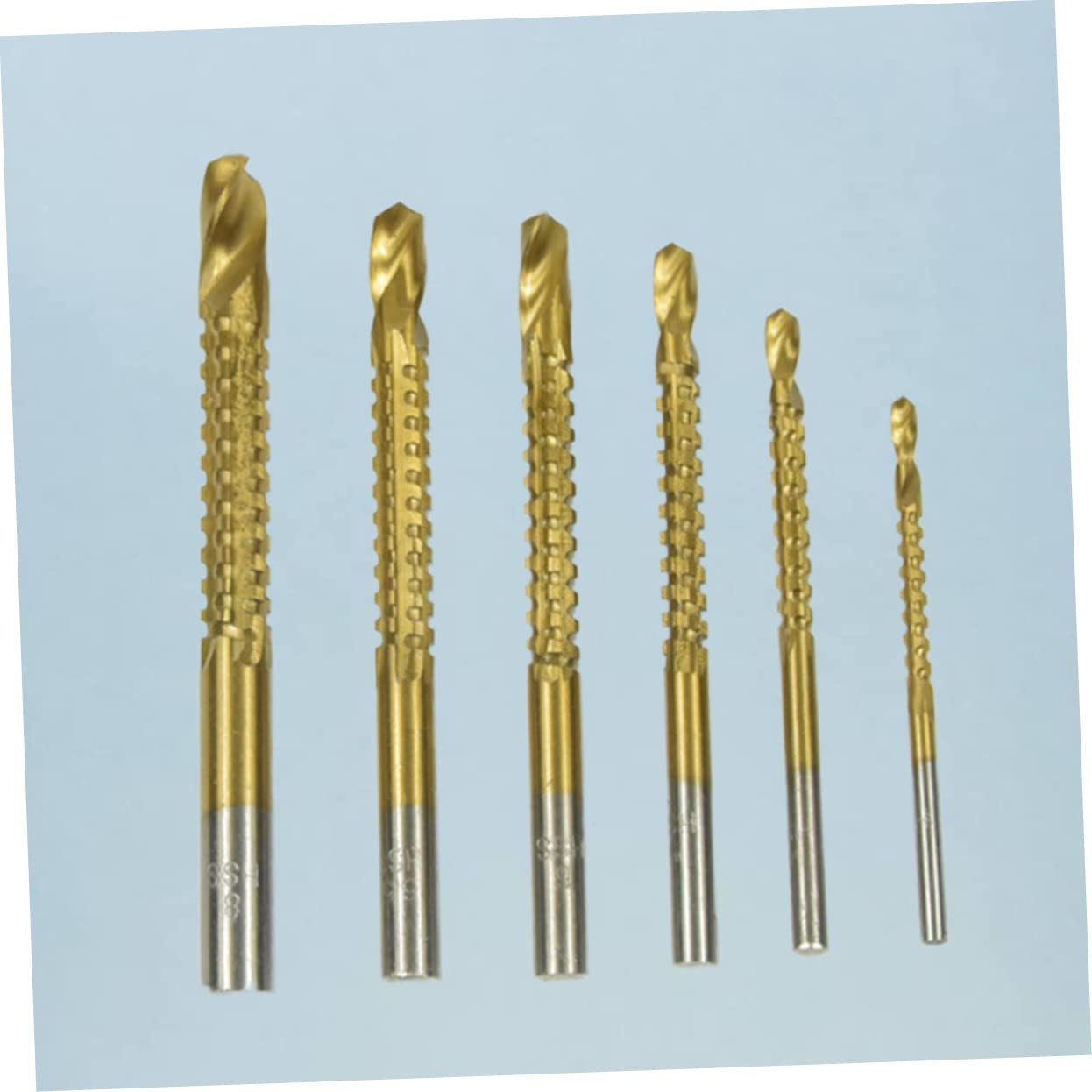 DOITOOL 6Pcs High Speed Steel Spiral Drill Bit for Electric Drills Durable Bore Bits for Heavy Duty Drill Accessories Finish