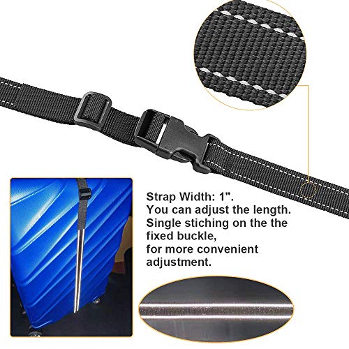 Magarrow 1" Backpack Strap Buckle Packing Straps Adjustable 1-Inch Belt Outdoor, Pack Of 4 (Black, 78) #TOP3