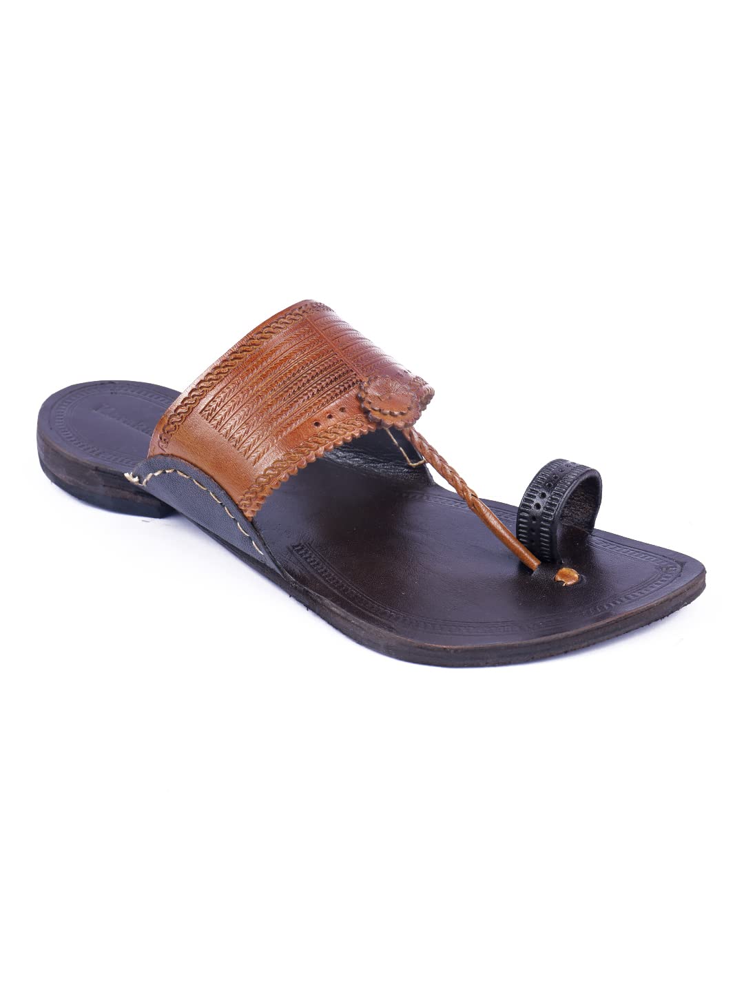 KORAKARI Womens Leather Kolhapuri Flip Flop Chappal Anti Slip Sandals (UK-09) Multi Color (B0BRL4M79X) Amazon Price History, Amazon Price Tracker
