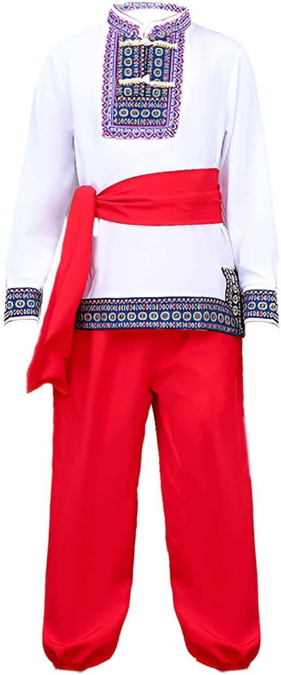 Bk Faso Boys Russian Dance Costume With Belt Bag Russian National
